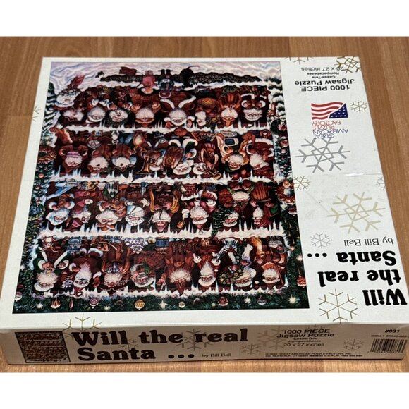 1993 Will The Real Santa Please 1000 Piece Puzzle Great American Puzzle Factory - Picture 6 of 8